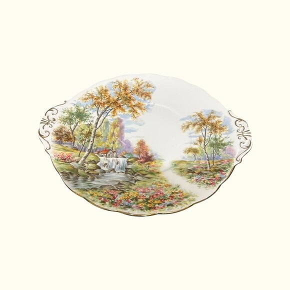 Vintage Royal Standard The Mill Stream Bone China Cake Plate - Picture 2 of 4